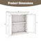 Costway 2-Door Bathroom Wall Mount Medicine Cabinet with Tempered Glass & Adjustable Shelf